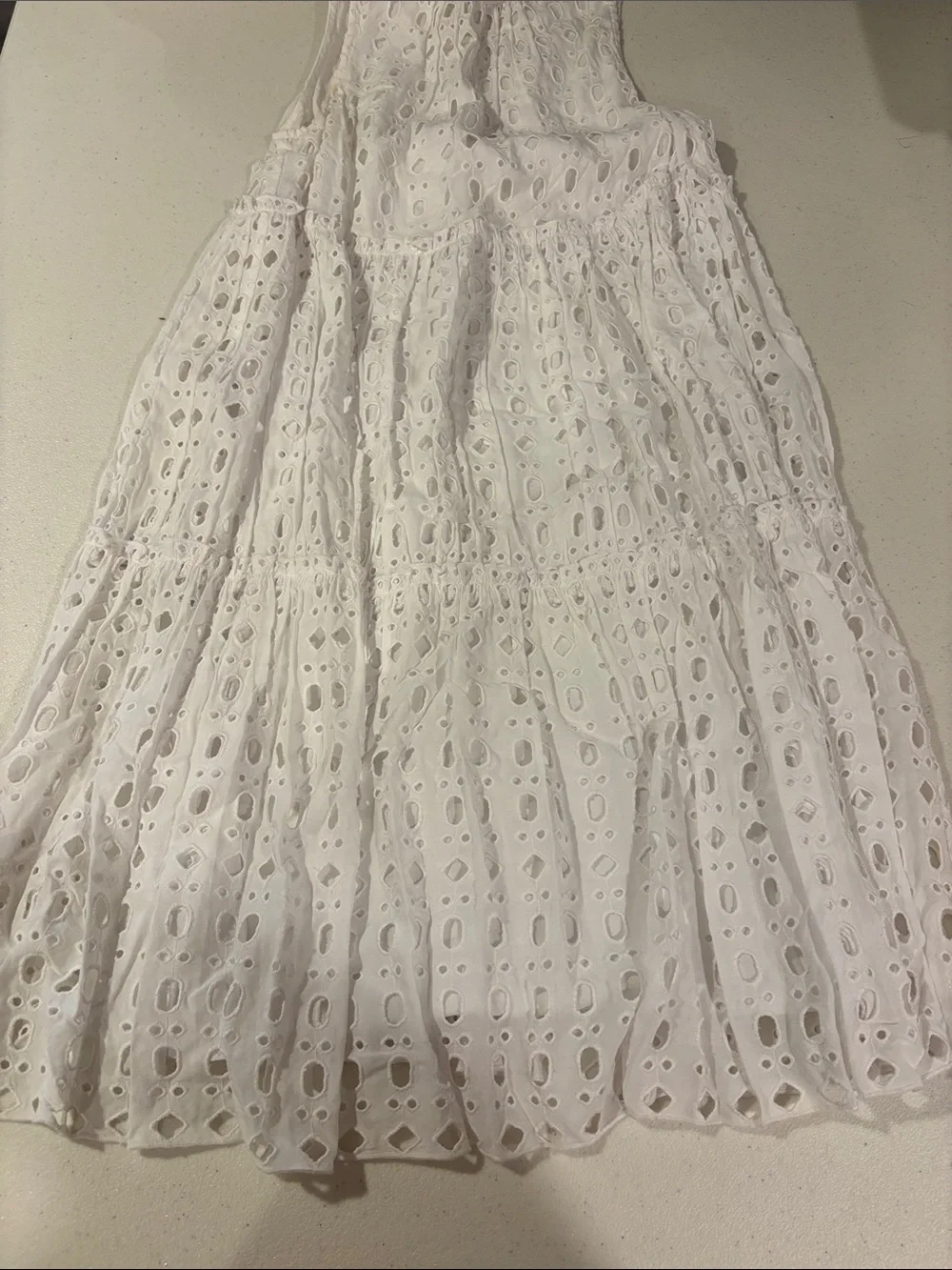 Lilly Pulitzer White Eyelet Tiered Dress